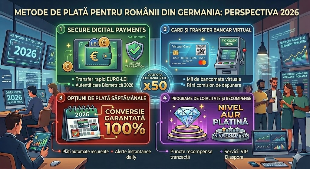 Metode de plată pentru românii din Germania: perspectiva 2026