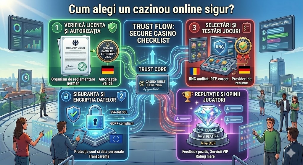 Cum alegi un cazinou online sigur – verificarea licenței, securitate SSL, metode de plată sigure și recenzii ale jucătorilor